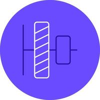 Vertical alignment Duo tune color circle Icon vector