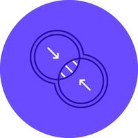 Combine Duo tune color circle Icon vector