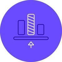 Bottom allignment Duo tune color circle Icon vector