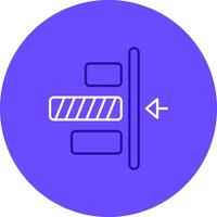 Right alignment Duo tune color circle Icon vector