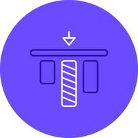 Top alignment Duo tune color circle Icon vector