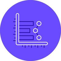 Bar chart Duo tune color circle Icon vector