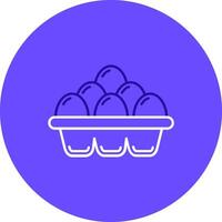 Eggs Duo tune color circle Icon vector