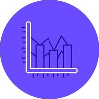 Bar chart Duo tune color circle Icon vector