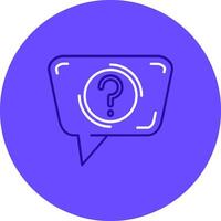 Question Duo tune color circle Icon vector