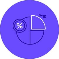 porcentaje dúo melodía color circulo icono vector