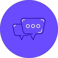 Chat bubbles Duo tune color circle Icon vector