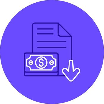 Decrease Duo tune color circle Icon vector
