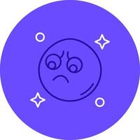 Sad Duo tune color circle Icon vector