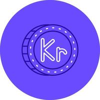 Krone Duo tune color circle Icon vector