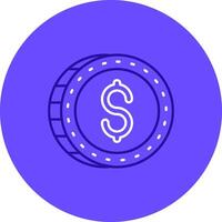 Dollar Duo tune color circle Icon vector