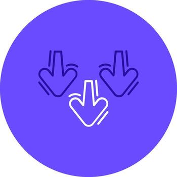 Decrease Duo tune color circle Icon vector
