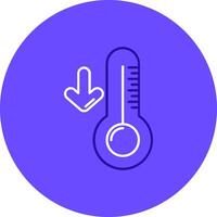 Low temperature Duo tune color circle Icon vector