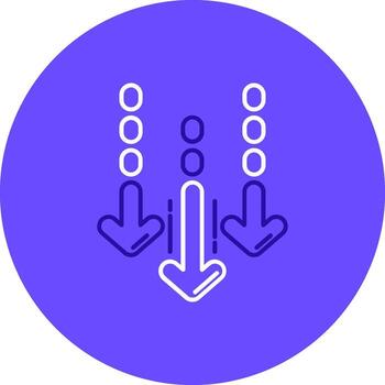 Decrease Duo tune color circle Icon vector