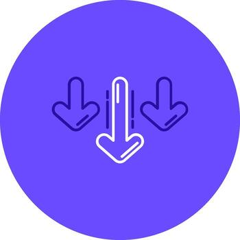 Decrease Duo tune color circle Icon vector
