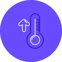 High temperature Duo tune color circle Icon vector