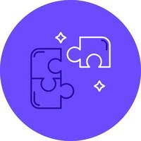 Puzzle Duo tune color circle Icon vector