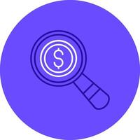 Magnifier Duo tune color circle Icon vector