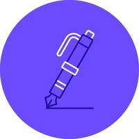Fountain pen Duo tune color circle Icon vector