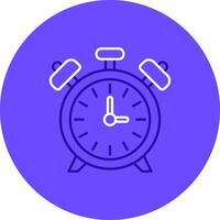 alarma reloj dúo melodía color circulo icono vector