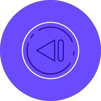 Previous Duo tune color circle Icon vector