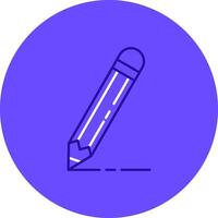 Pencil Duo tune color circle Icon vector