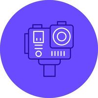 Action camera Duo tune color circle Icon vector