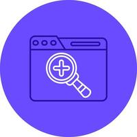 Zoom in Duo tune color circle Icon vector