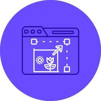 Resize Duo tune color circle Icon vector