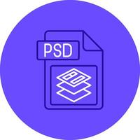 Psd file format Duo tune color circle Icon vector