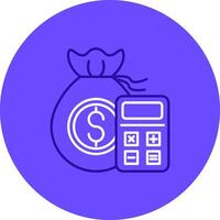 Budget Duo tune color circle Icon vector