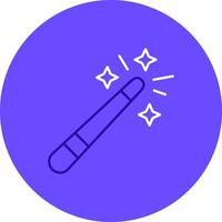Magic wand Duo tune color circle Icon vector
