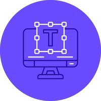 Typography Duo tune color circle Icon vector