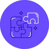 Puzzle Duo tune color circle Icon vector