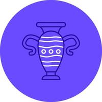 Vase Duo tune color circle Icon vector