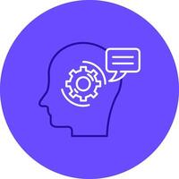 Thinking Duo tune color circle Icon vector