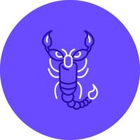 Scorpion Duo tune color circle Icon vector