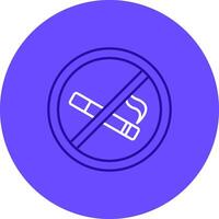 No smoking Duo tune color circle Icon vector