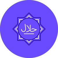 Halal Duo tune color circle Icon vector