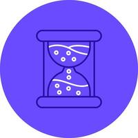 Sand clock Duo tune color circle Icon vector