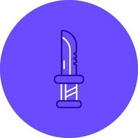 Dagger Duo tune color circle Icon vector