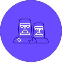 Moai Duo tune color circle Icon vector