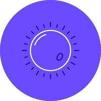 Sun Duo tune color circle Icon vector