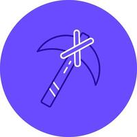 Pickaxe Duo tune color circle Icon vector