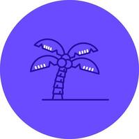 Palm tree Duo tune color circle Icon vector