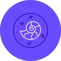 fósil dúo melodía color circulo icono vector