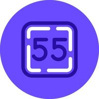 Fifty Five Duo tune color circle Icon vector