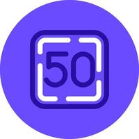 Fifty Duo tune color circle Icon vector