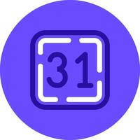 Thirty One Duo tune color circle Icon vector