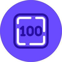 One Hundred Duo tune color circle Icon vector